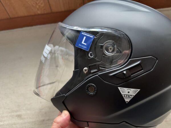 コミネ FRP ジェットヘルメット マットブラック L HK-172サイド画像