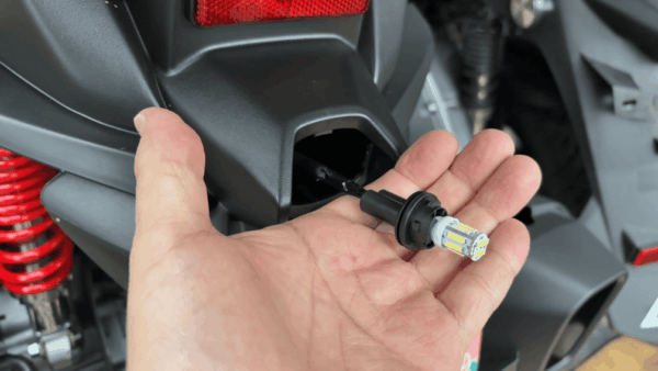 LEDバルブを付けた画像
