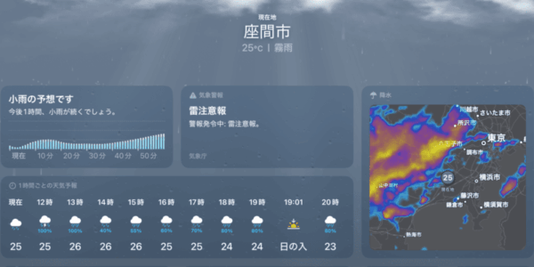 天気アプリ画像